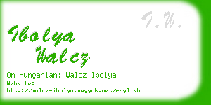 ibolya walcz business card